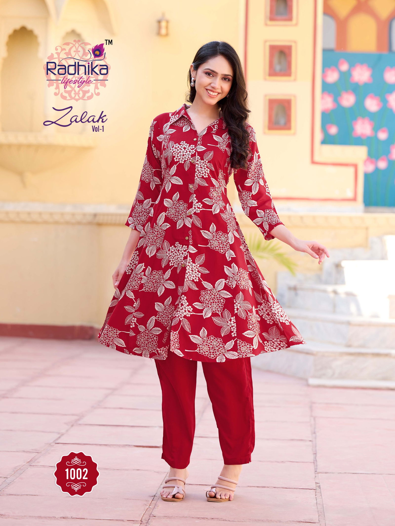 Zalak Vol 1 By Radhika Rayon Foil Printed Kurti With Bottom Wholesale Online